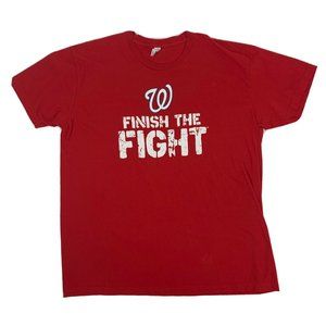 Men's American Apparel Short Sleeve‎ T-Shirt MLB Washington Nationals Red 2XL